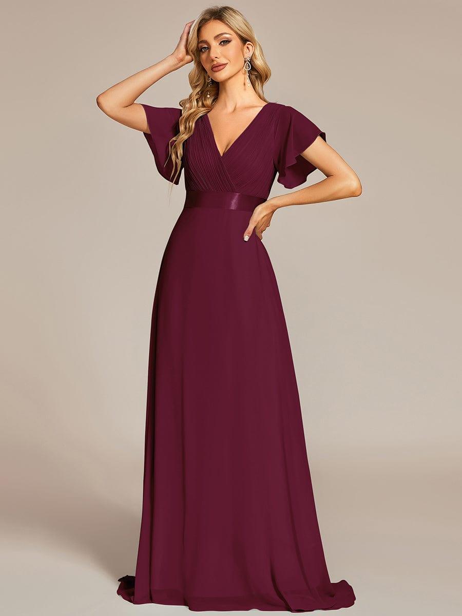 ever MONICA|High Waist Short Sleeves Bridesmaid Dress