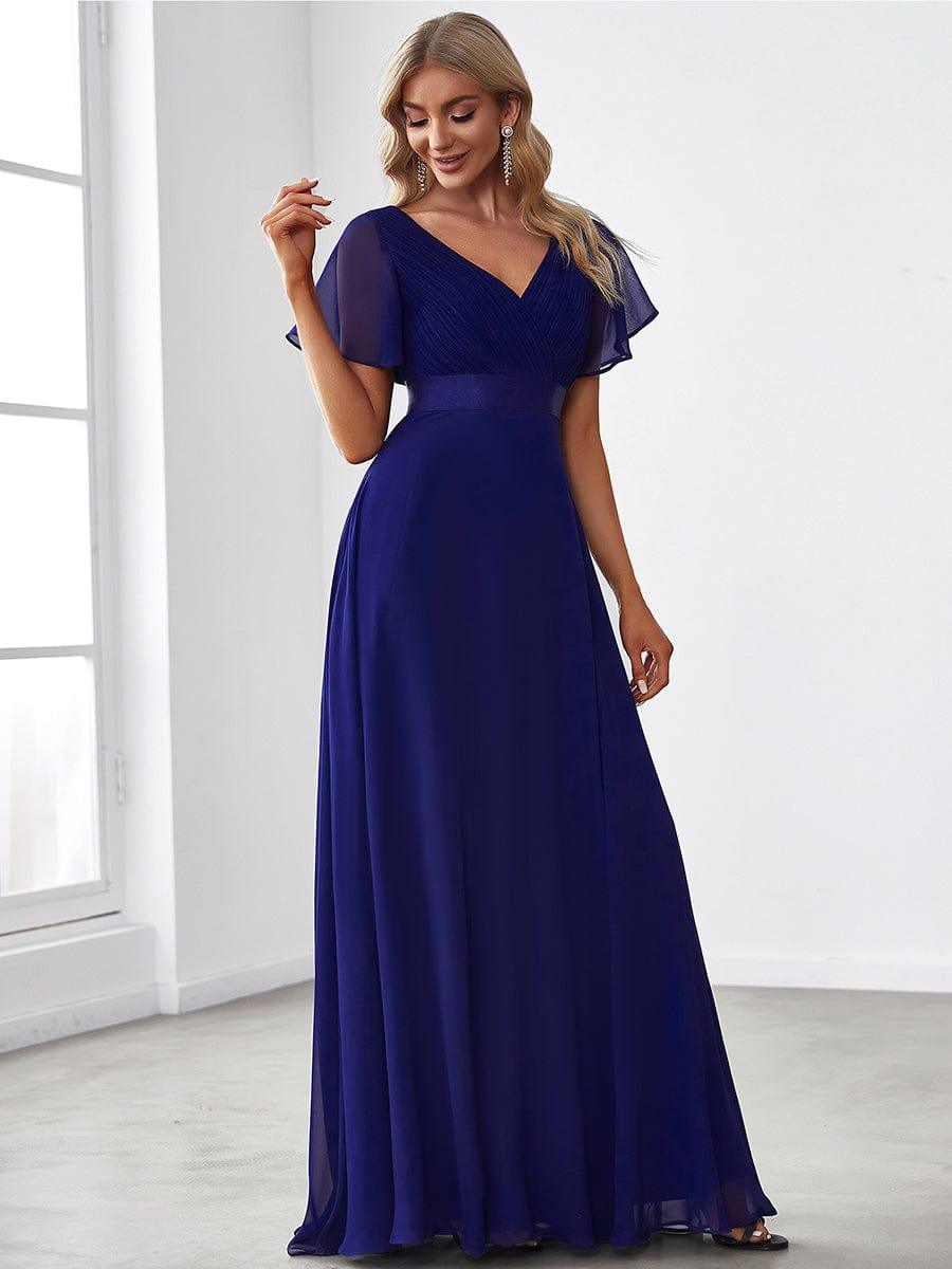 ever MONICA|High Waist Short Sleeves Bridesmaid Dress