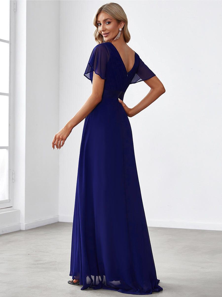 ever MONICA|High Waist Short Sleeves Bridesmaid Dress