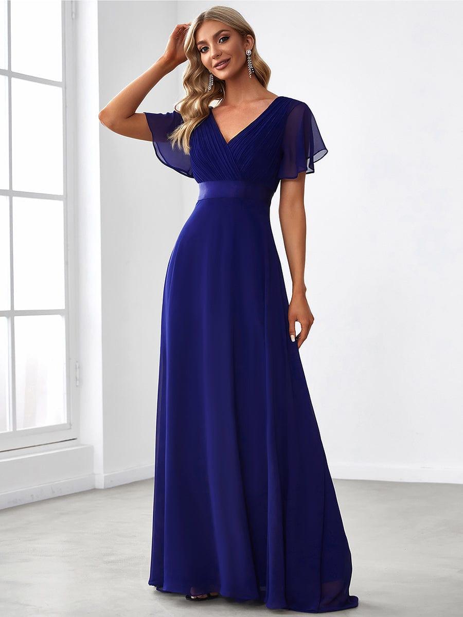 ever MONICA|High Waist Short Sleeves Bridesmaid Dress