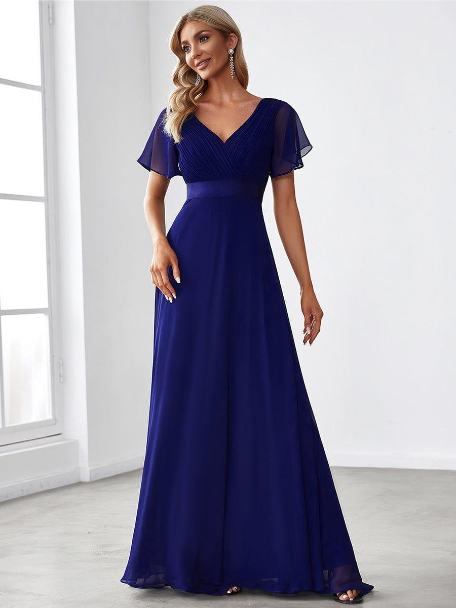 ever MONICA|High Waist Short Sleeves Bridesmaid Dress