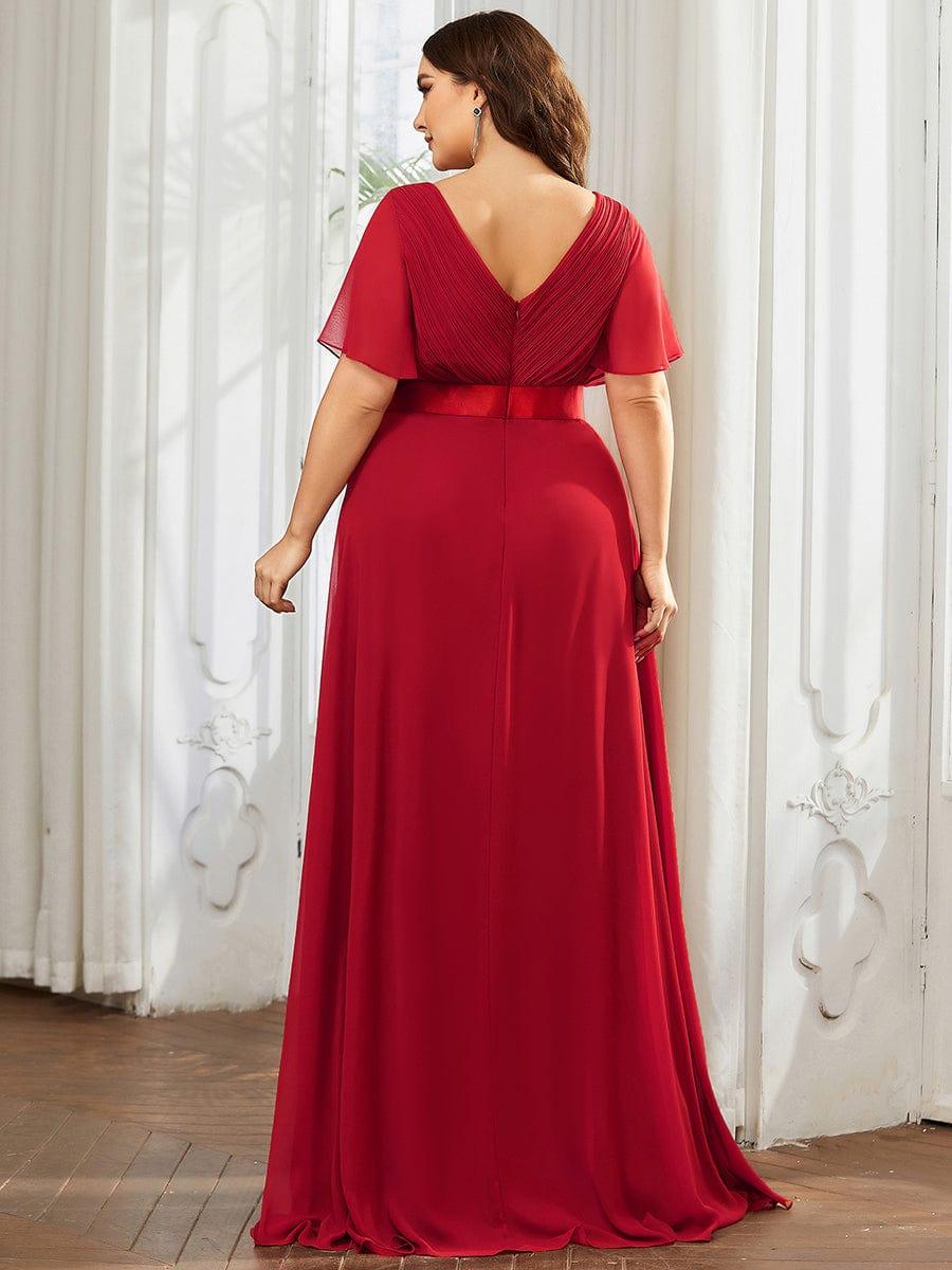ever MONICA|High Waist Short Sleeves Bridesmaid Dress