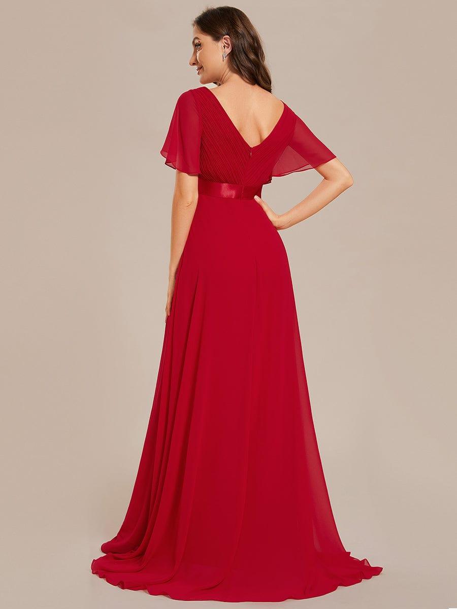 ever MONICA|High Waist Short Sleeves Bridesmaid Dress