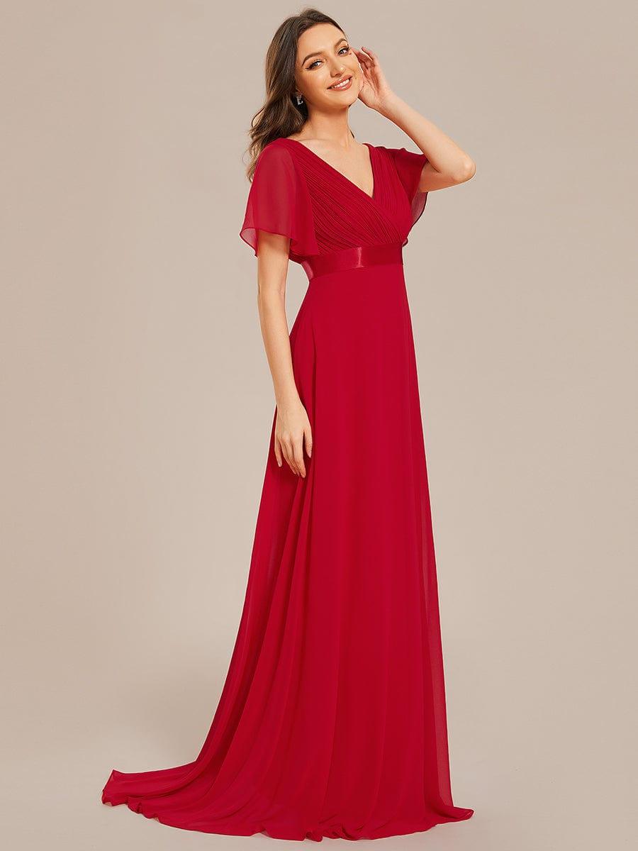 ever MONICA|High Waist Short Sleeves Bridesmaid Dress