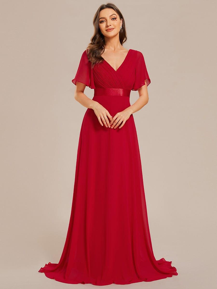 ever MONICA|High Waist Short Sleeves Bridesmaid Dress