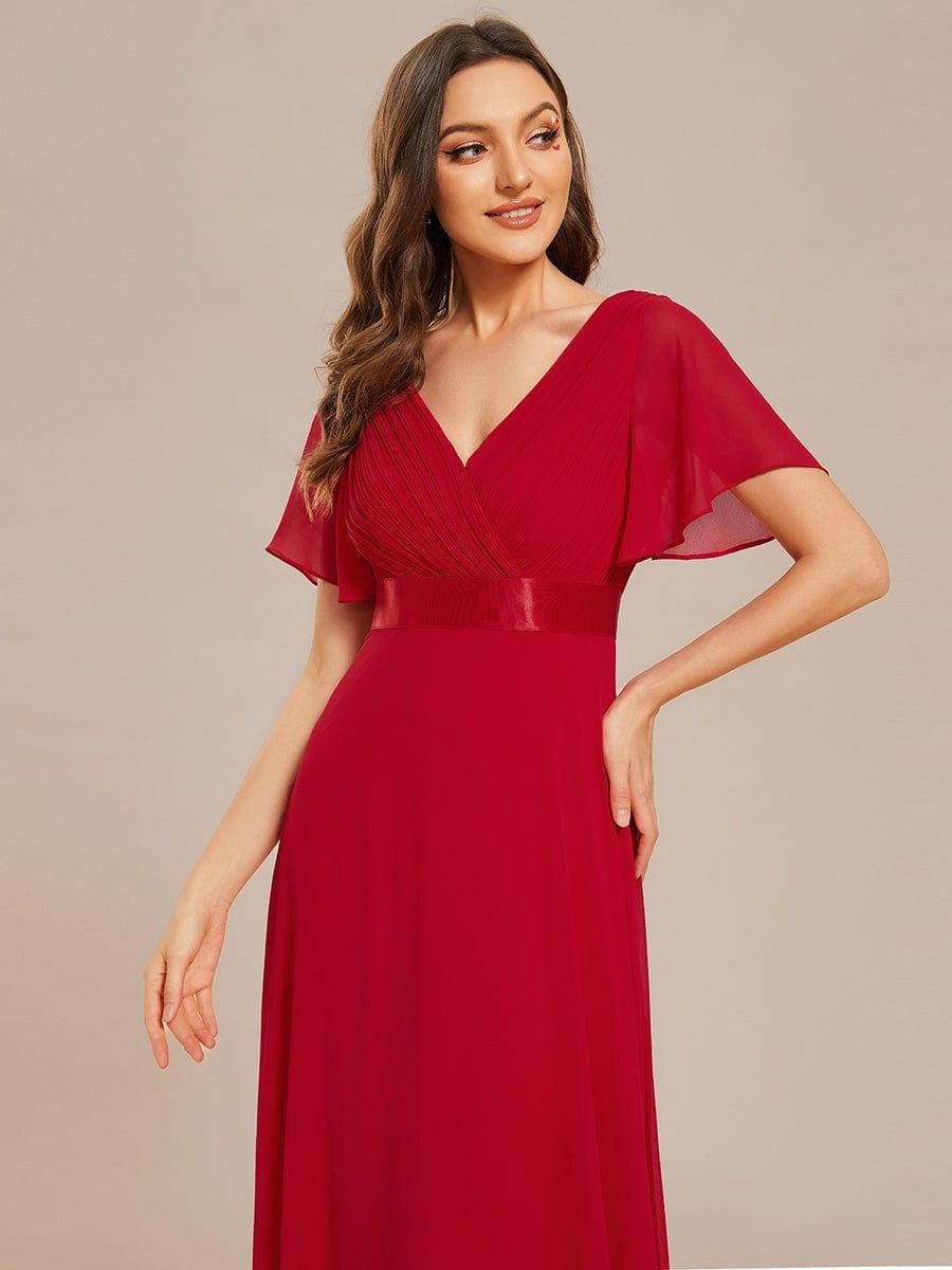 ever MONICA|High Waist Short Sleeves Bridesmaid Dress