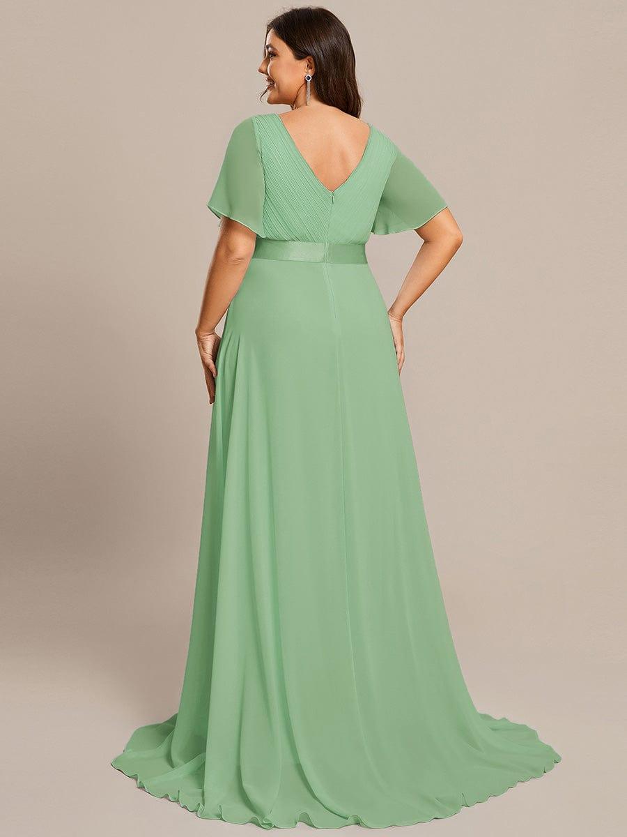 ever MONICA|High Waist Short Sleeves Bridesmaid Dress
