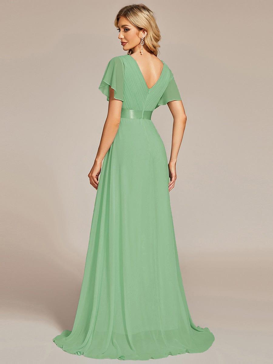 ever MONICA|High Waist Short Sleeves Bridesmaid Dress
