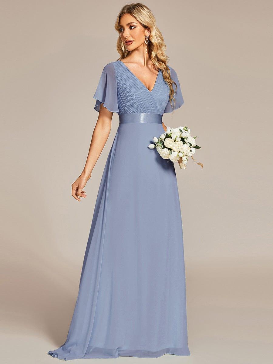 ever MONICA|High Waist Short Sleeves Bridesmaid Dress