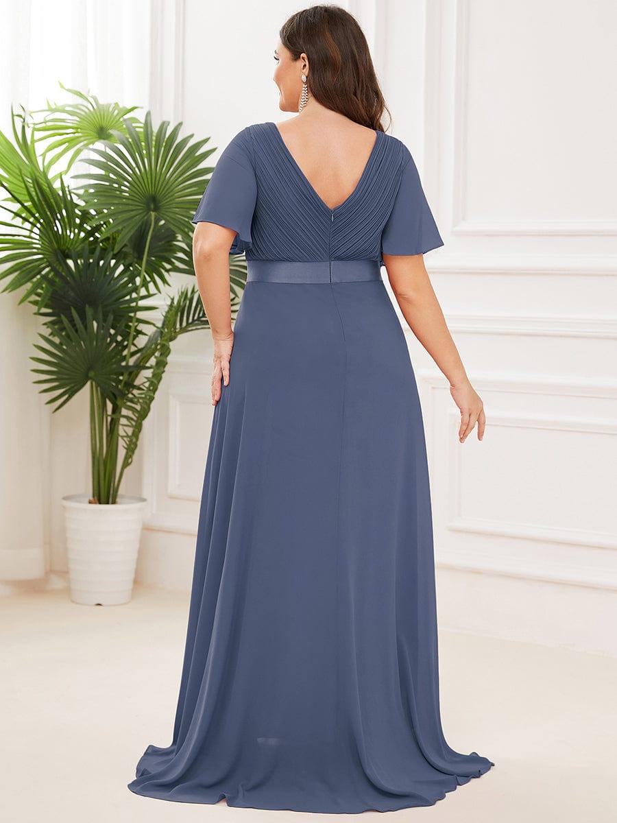 ever MONICA|High Waist Short Sleeves Bridesmaid Dress