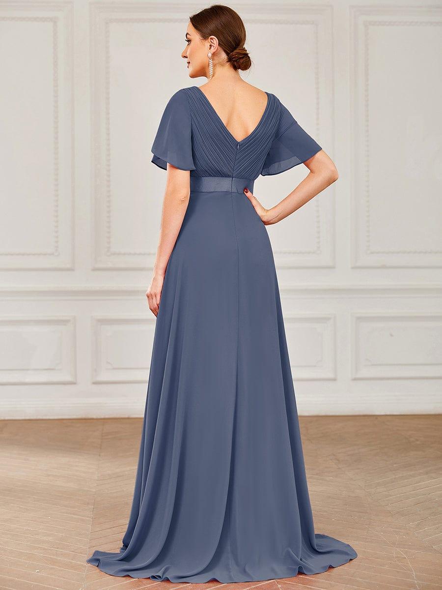 ever MONICA|High Waist Short Sleeves Bridesmaid Dress