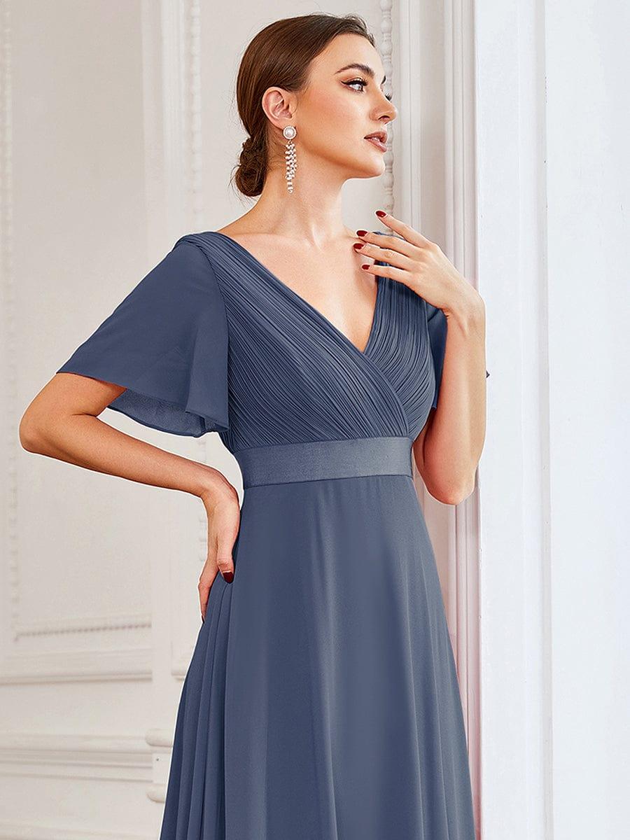 ever MONICA|High Waist Short Sleeves Bridesmaid Dress