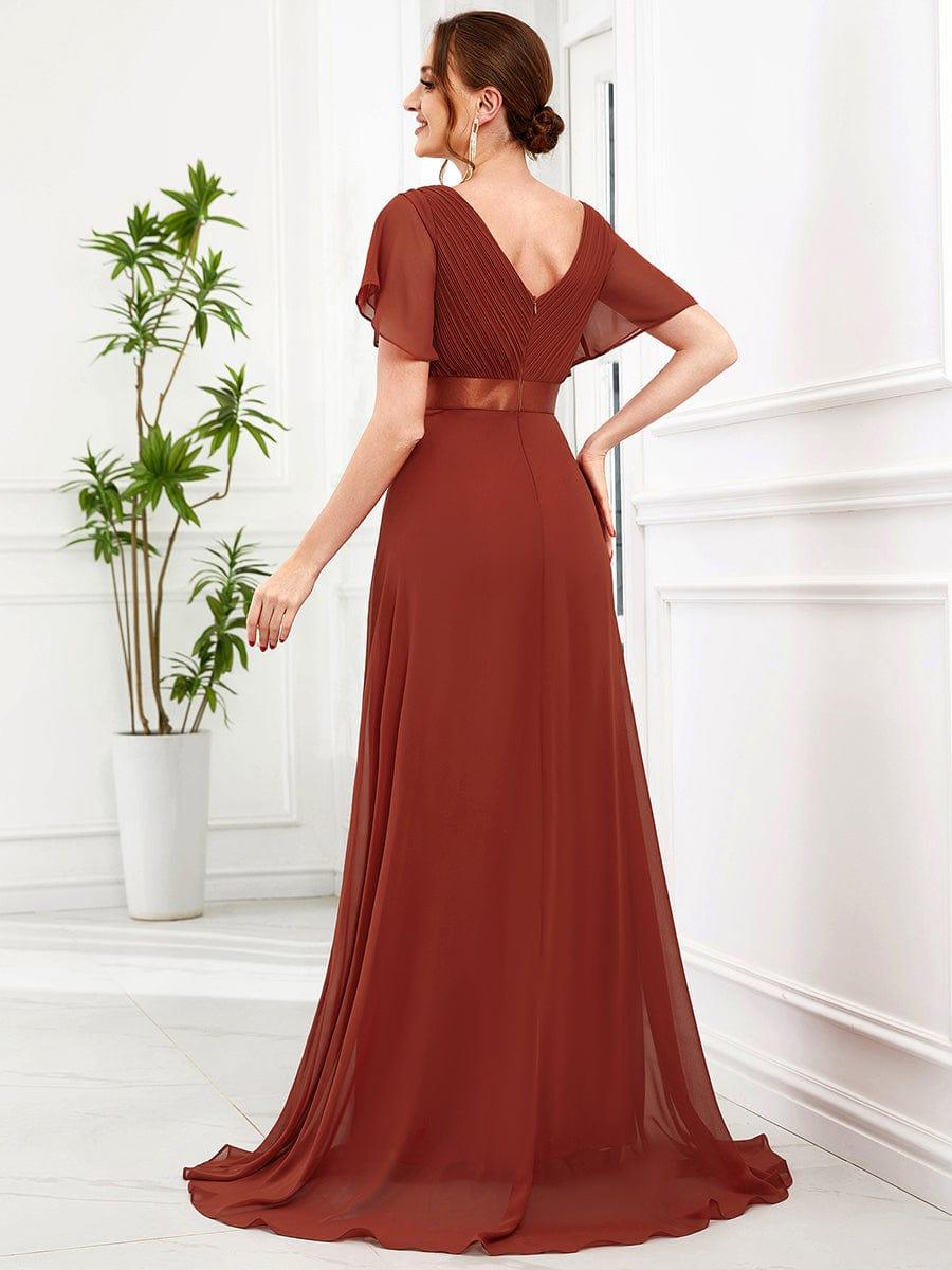 ever MONICA|High Waist Short Sleeves Bridesmaid Dress