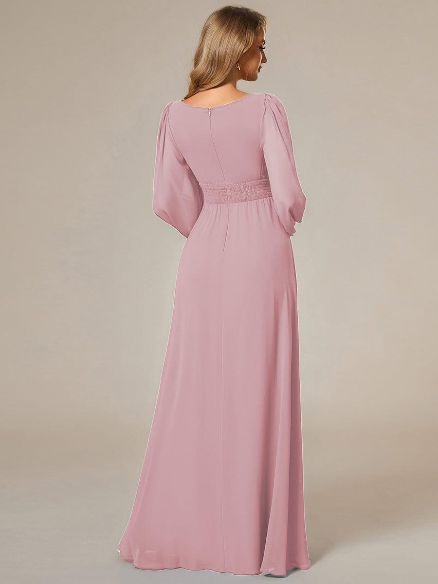 ever CELESTE|Chiffon Long Sleeve Pleated Maxi Bridesmaid Dress