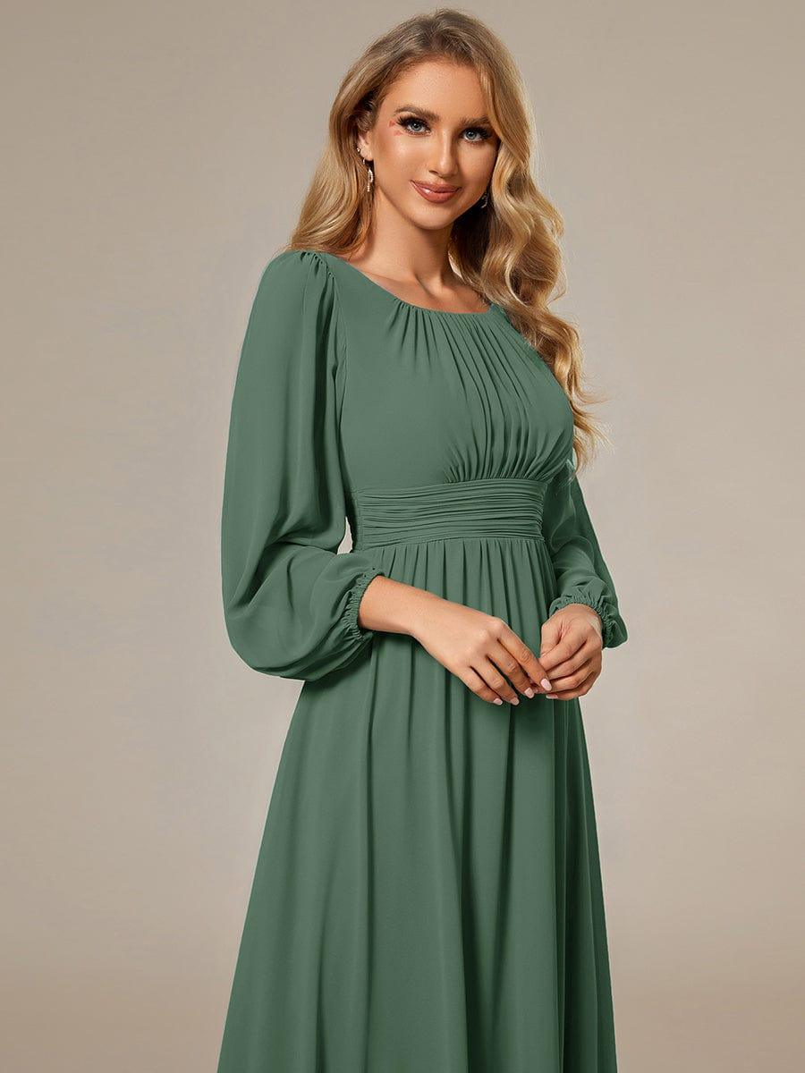 ever CELESTE|Chiffon Long Sleeve Pleated Maxi Bridesmaid Dress