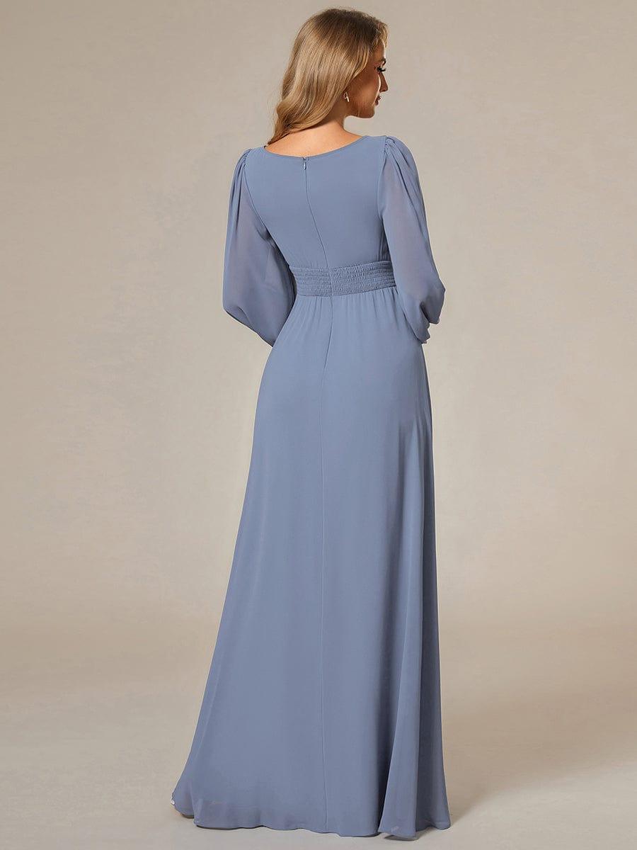 ever CELESTE|Chiffon Long Sleeve Pleated Maxi Bridesmaid Dress