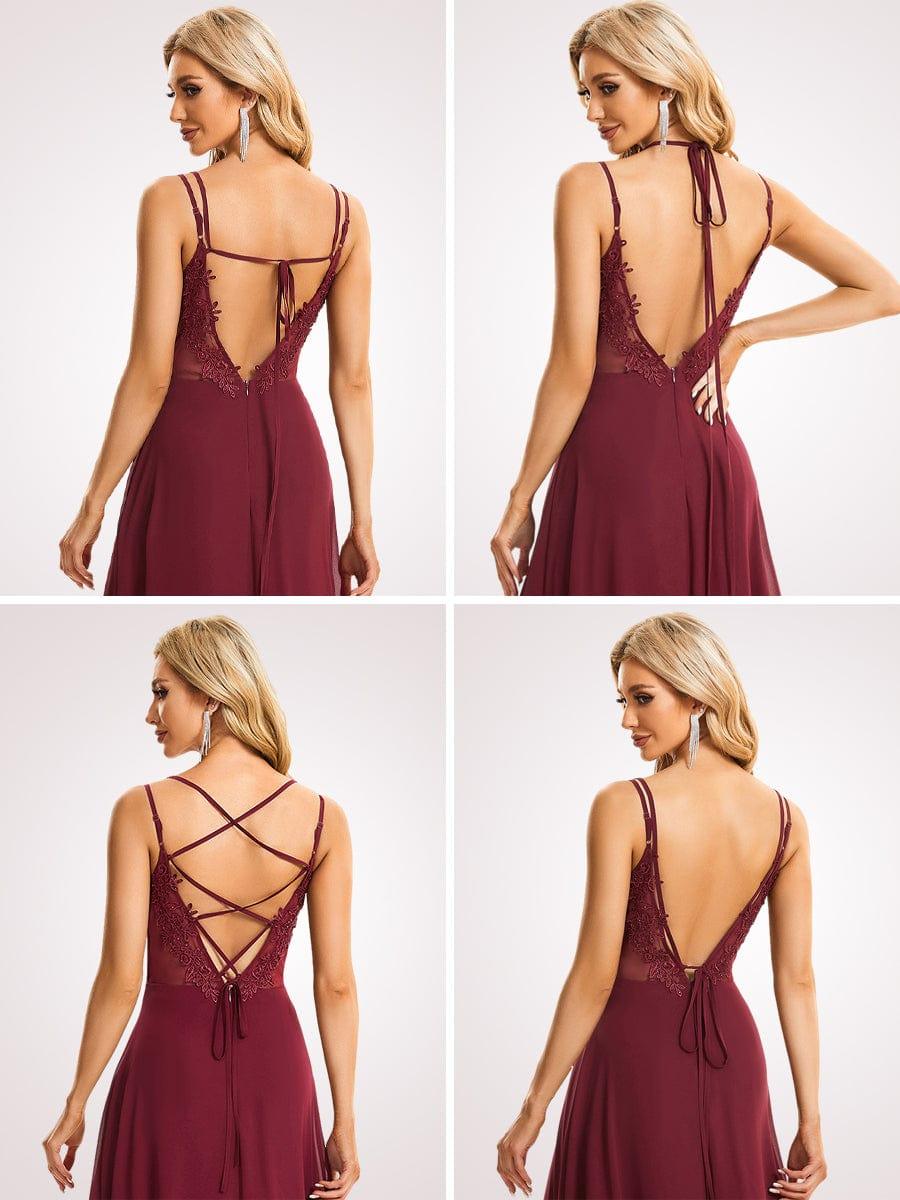 ever RUBY|Multiway Chiffon and Lace Open Back Bridesmaid Dress with Spaghetti Straps