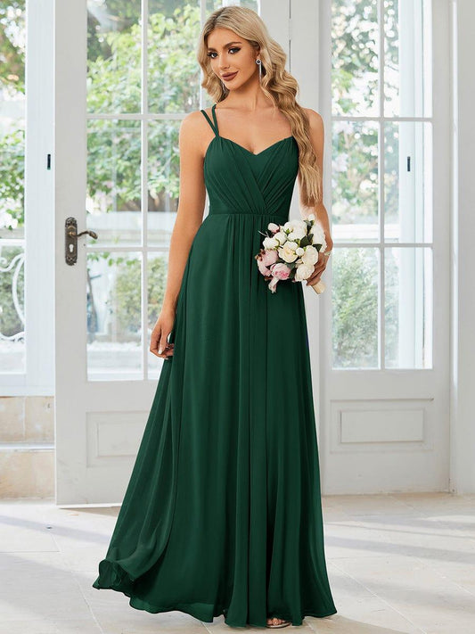 ever RUBY|Multiway Chiffon and Lace Open Back Bridesmaid Dress with Spaghetti Straps
