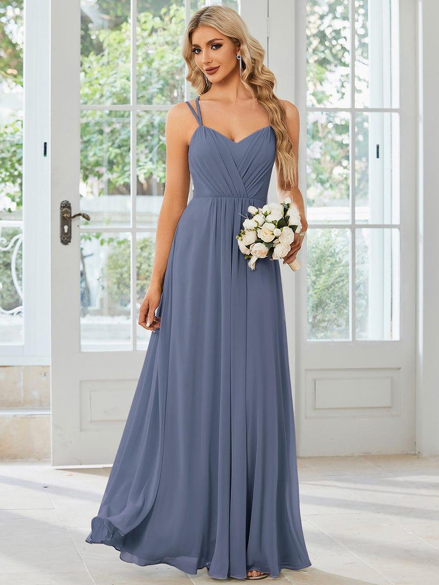 ever RUBY|Multiway Chiffon and Lace Open Back Bridesmaid Dress with Spaghetti Straps