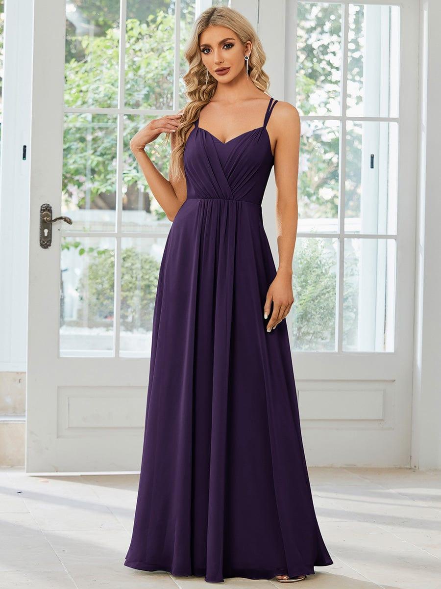 ever RUBY|Multiway Chiffon and Lace Open Back Bridesmaid Dress with Spaghetti Straps