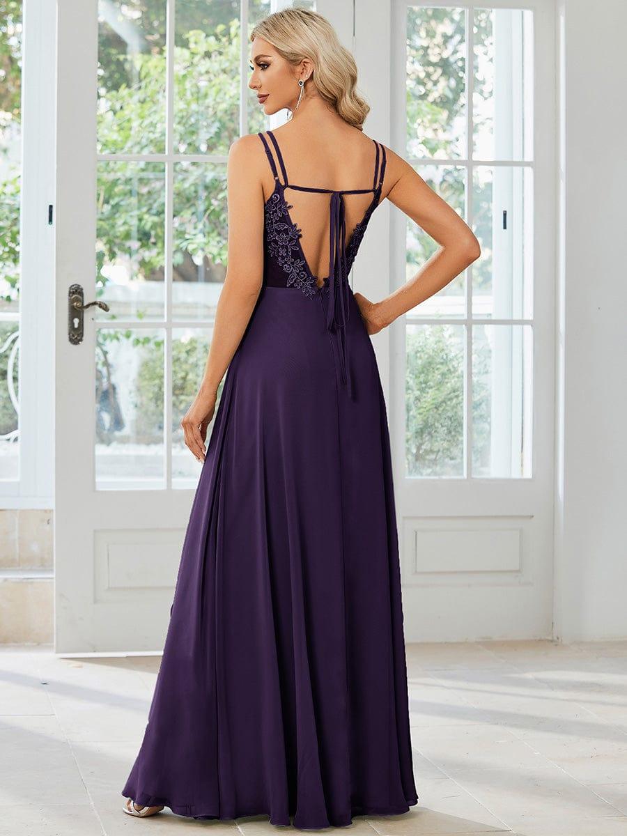 ever RUBY|Multiway Chiffon and Lace Open Back Bridesmaid Dress with Spaghetti Straps