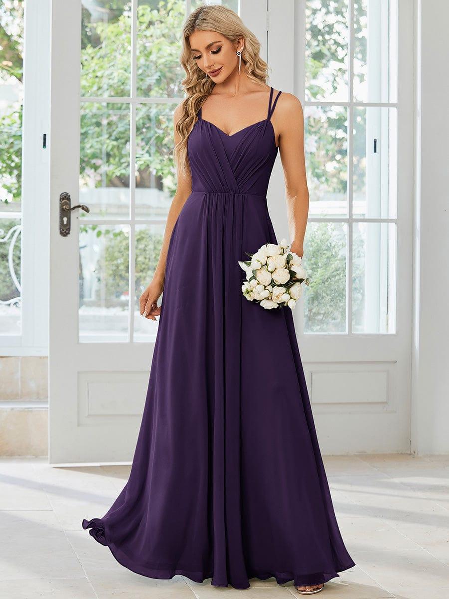 ever RUBY|Multiway Chiffon and Lace Open Back Bridesmaid Dress with Spaghetti Straps