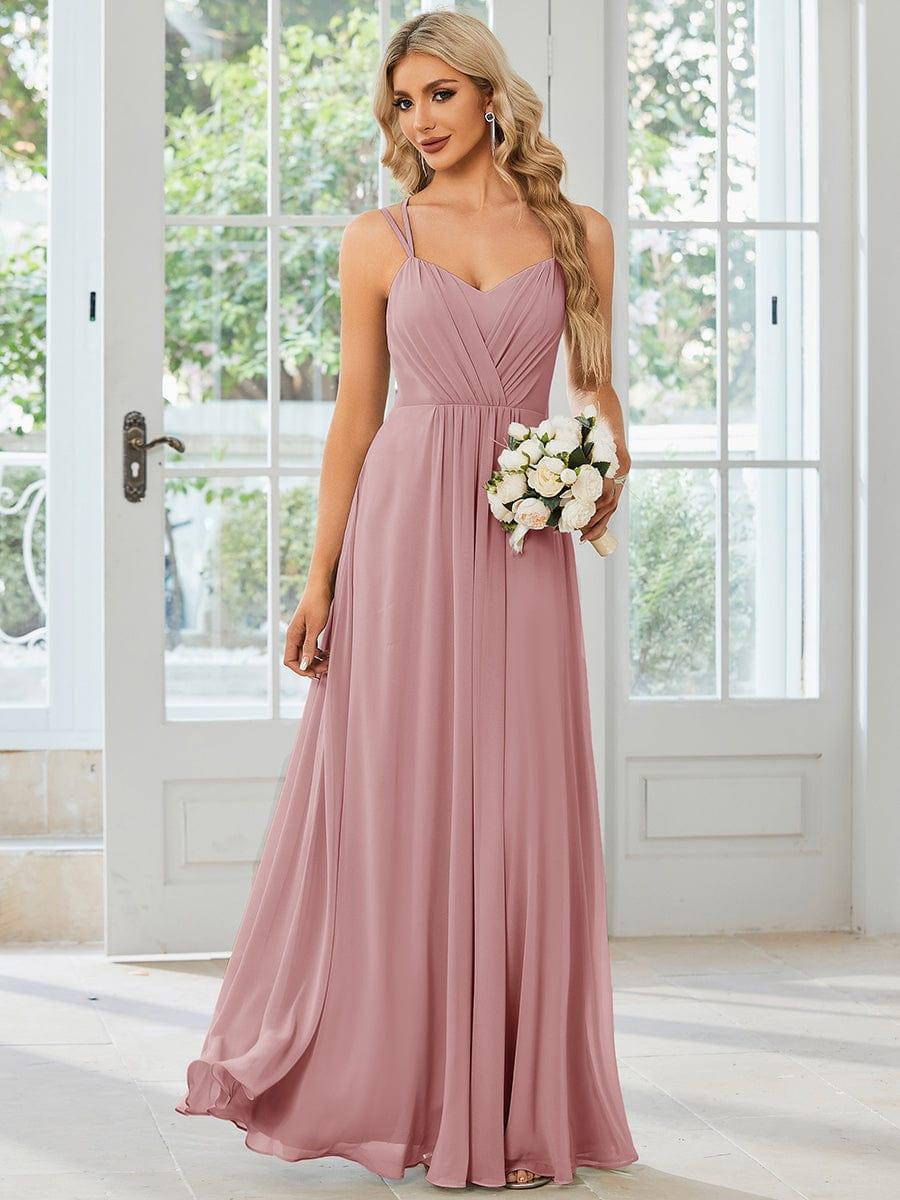ever RUBY|Multiway Chiffon and Lace Open Back Bridesmaid Dress with Spaghetti Straps