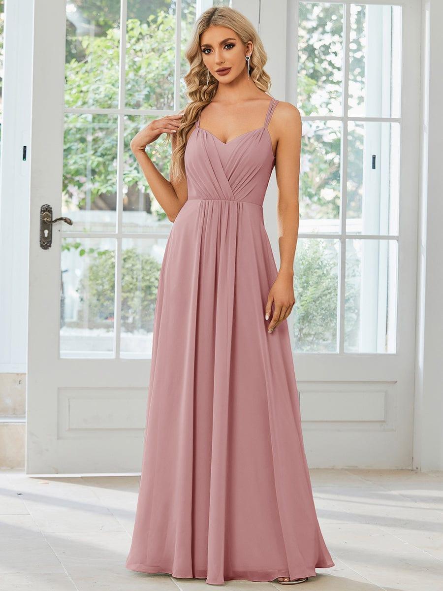 ever RUBY|Multiway Chiffon and Lace Open Back Bridesmaid Dress with Spaghetti Straps