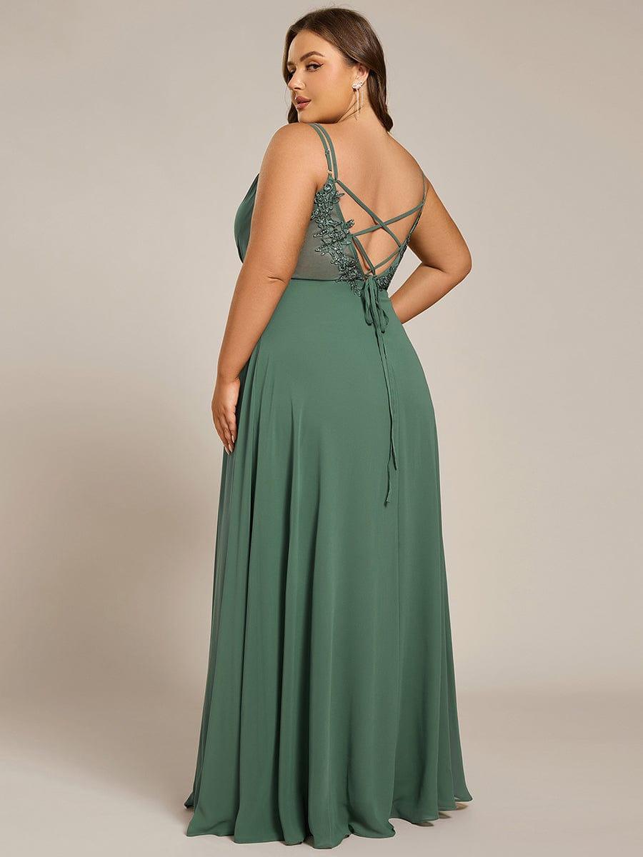 ever RUBY|Multiway Chiffon and Lace Open Back Bridesmaid Dress with Spaghetti Straps