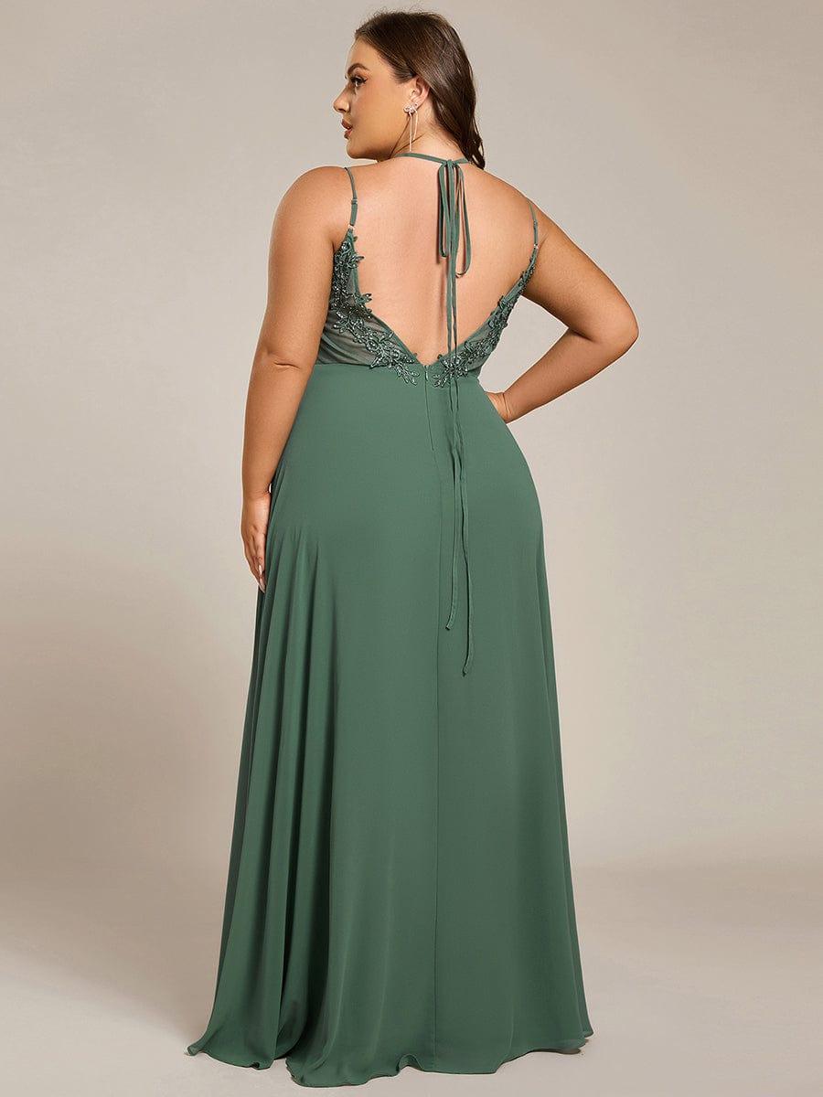 ever RUBY|Multiway Chiffon and Lace Open Back Bridesmaid Dress with Spaghetti Straps