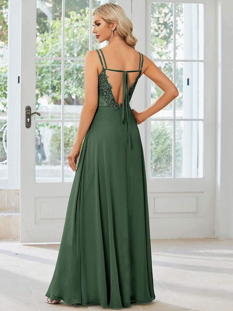 ever RUBY|Multiway Chiffon and Lace Open Back Bridesmaid Dress with Spaghetti Straps