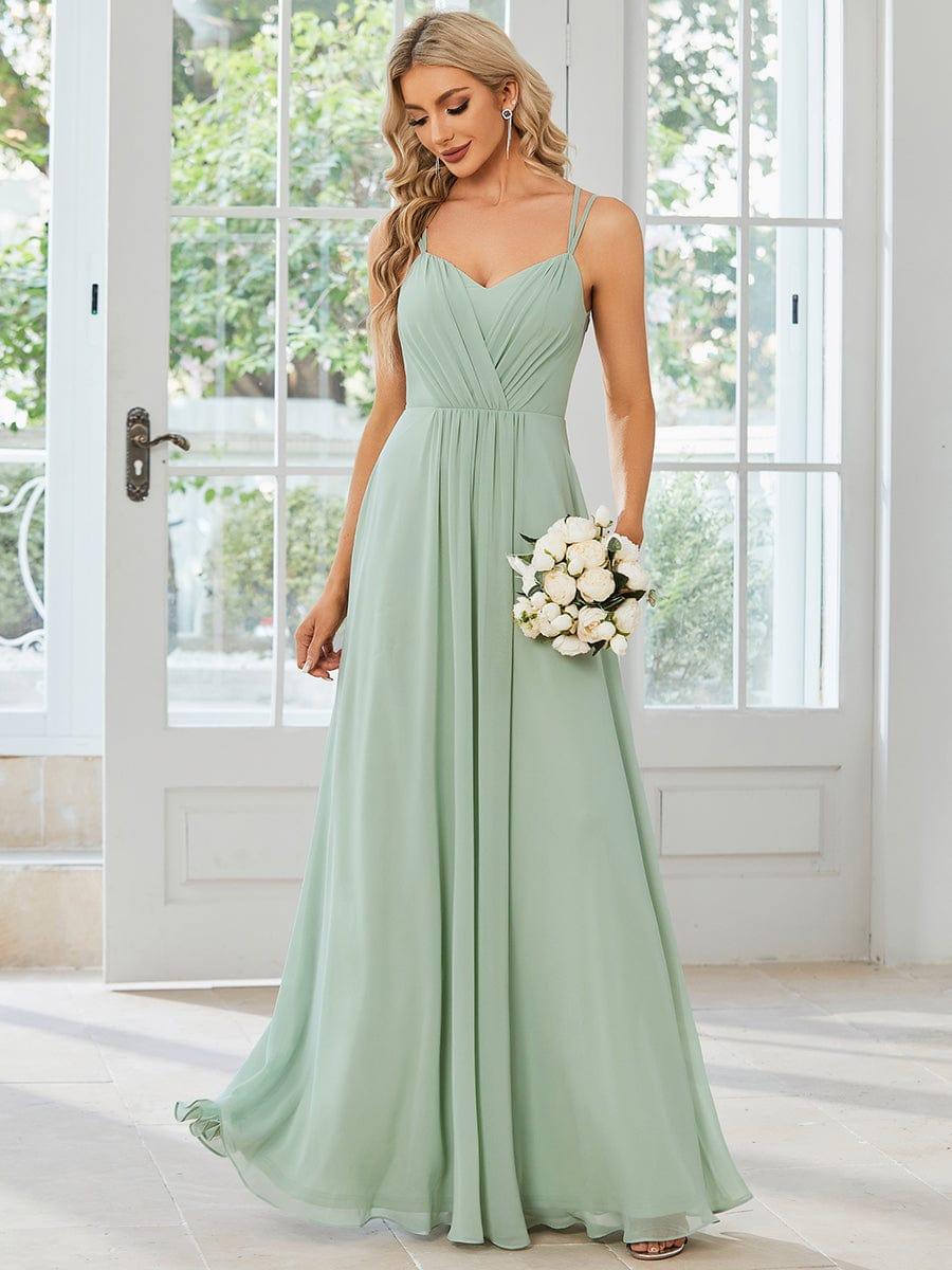 ever RUBY|Multiway Chiffon and Lace Open Back Bridesmaid Dress with Spaghetti Straps