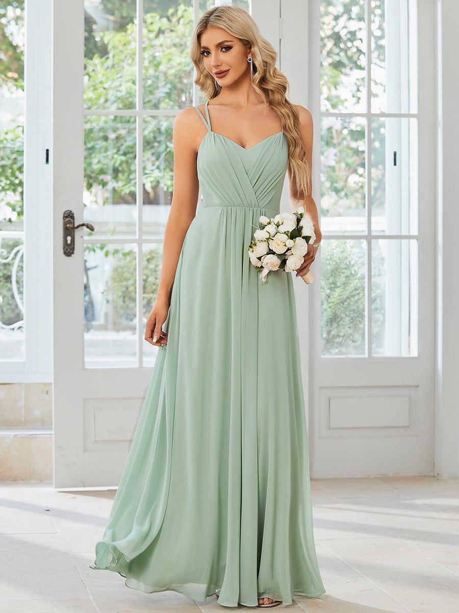ever RUBY|Multiway Chiffon and Lace Open Back Bridesmaid Dress with Spaghetti Straps