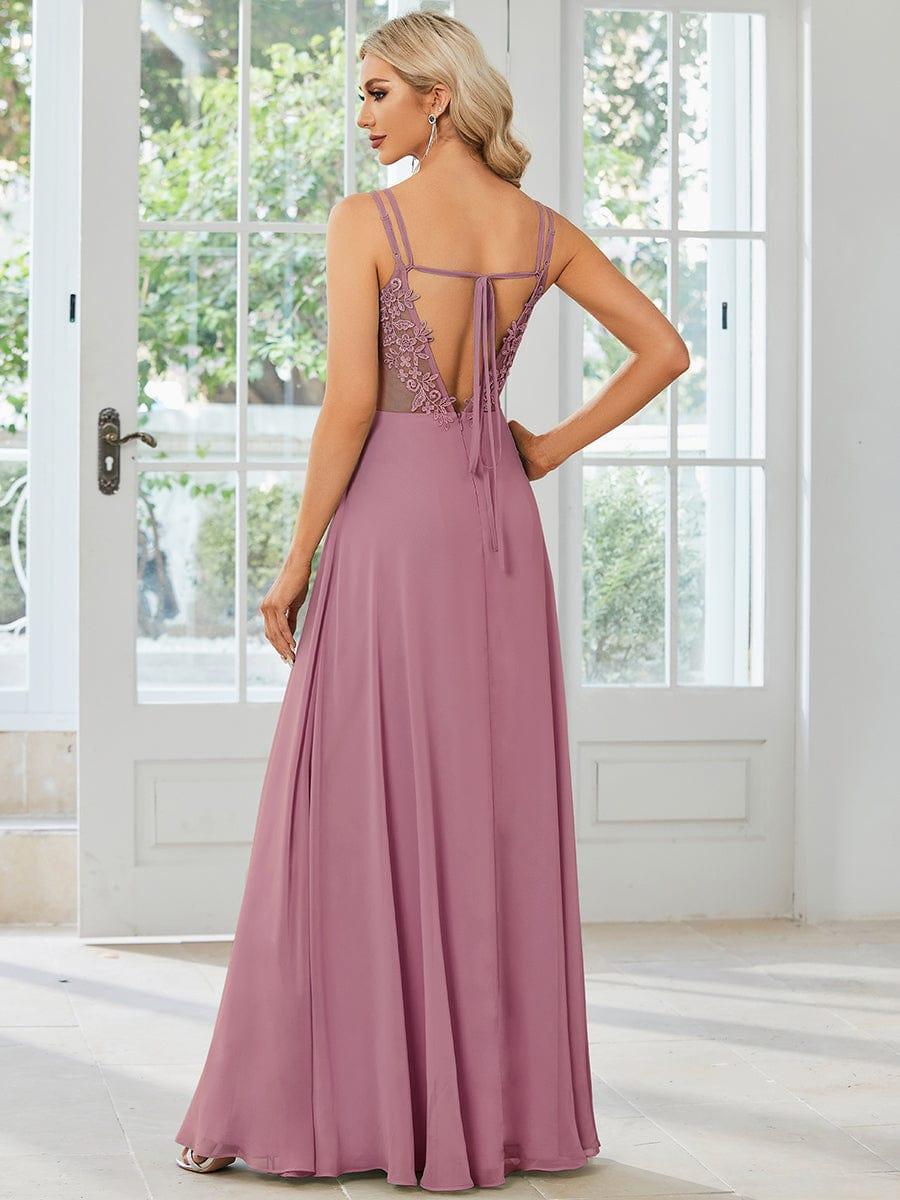 ever RUBY|Multiway Chiffon and Lace Open Back Bridesmaid Dress with Spaghetti Straps