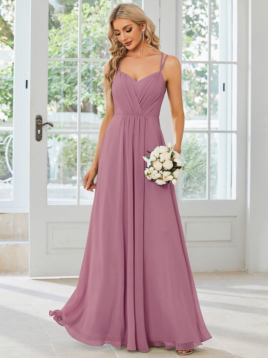 ever RUBY|Multiway Chiffon and Lace Open Back Bridesmaid Dress with Spaghetti Straps