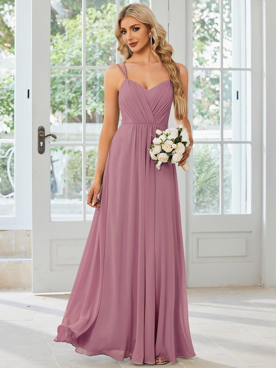 ever RUBY|Multiway Chiffon and Lace Open Back Bridesmaid Dress with Spaghetti Straps