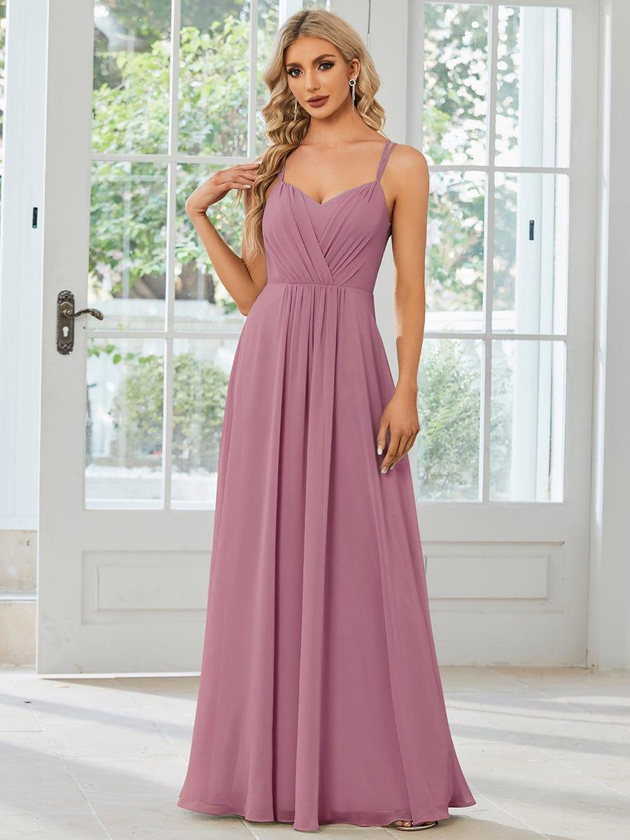 ever RUBY|Multiway Chiffon and Lace Open Back Bridesmaid Dress with Spaghetti Straps