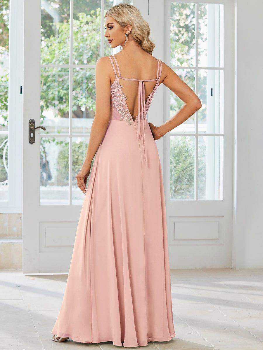 ever RUBY|Multiway Chiffon and Lace Open Back Bridesmaid Dress with Spaghetti Straps