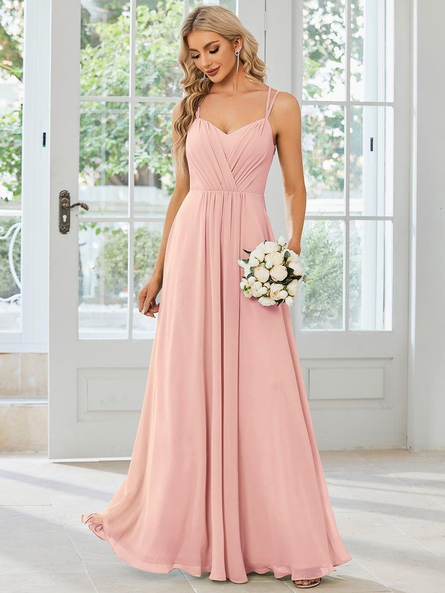 ever RUBY|Multiway Chiffon and Lace Open Back Bridesmaid Dress with Spaghetti Straps