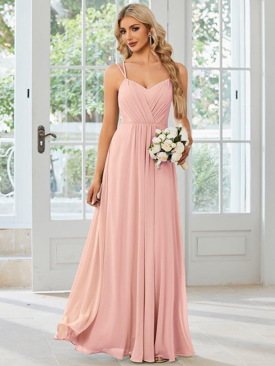 ever RUBY|Multiway Chiffon and Lace Open Back Bridesmaid Dress with Spaghetti Straps