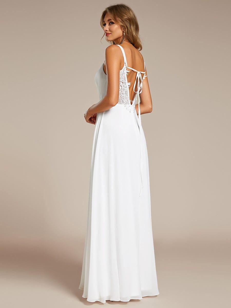 ever RUBY|Multiway Chiffon and Lace Open Back Bridesmaid Dress with Spaghetti Straps