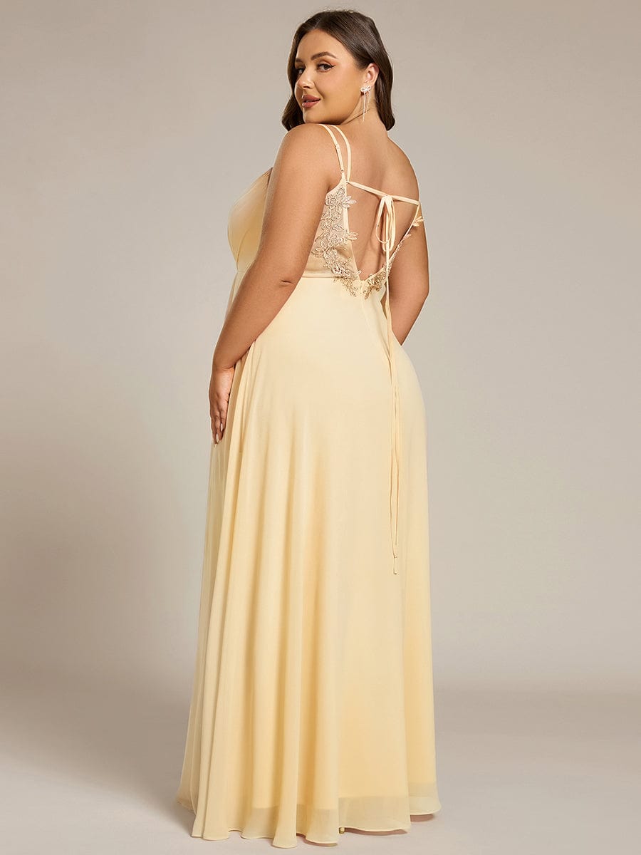 ever RUBY|Multiway Chiffon and Lace Open Back Bridesmaid Dress with Spaghetti Straps