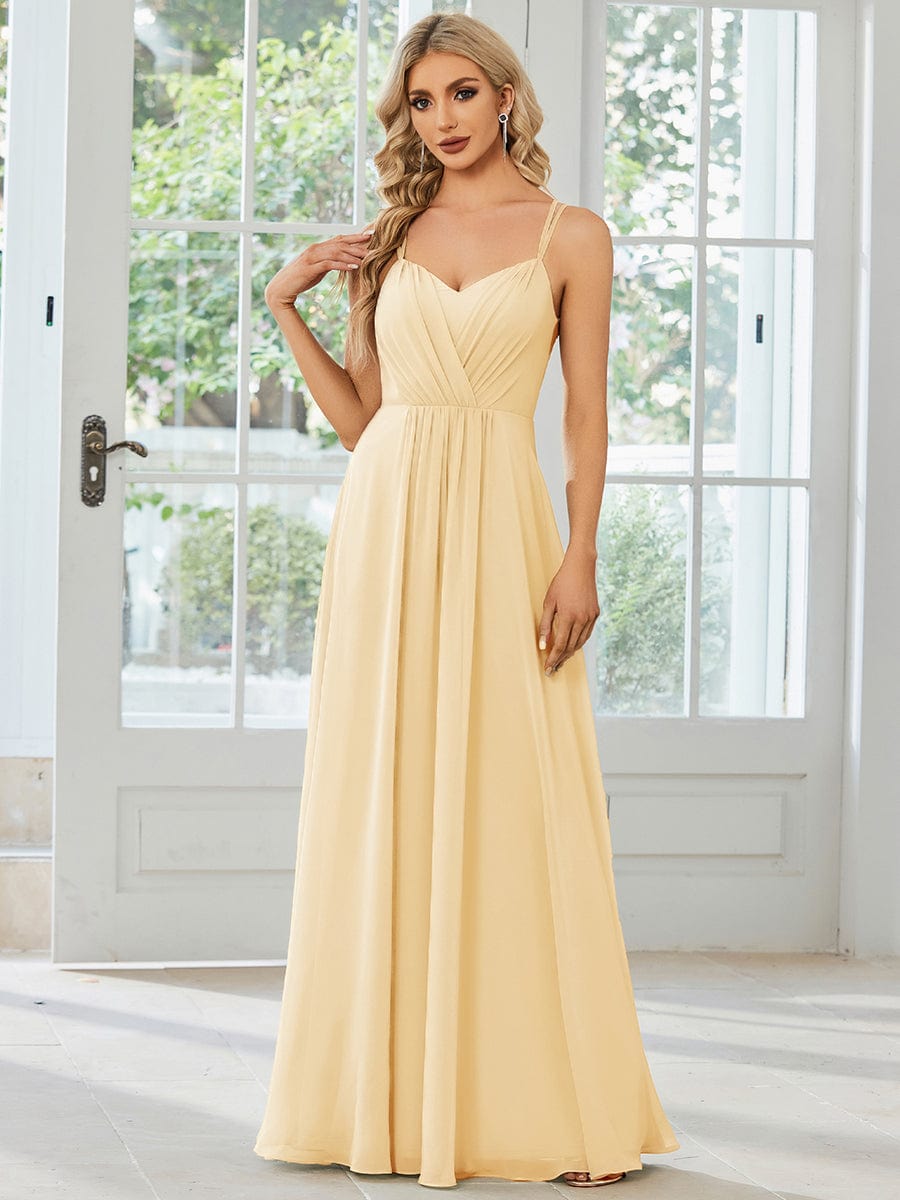 ever RUBY|Multiway Chiffon and Lace Open Back Bridesmaid Dress with Spaghetti Straps
