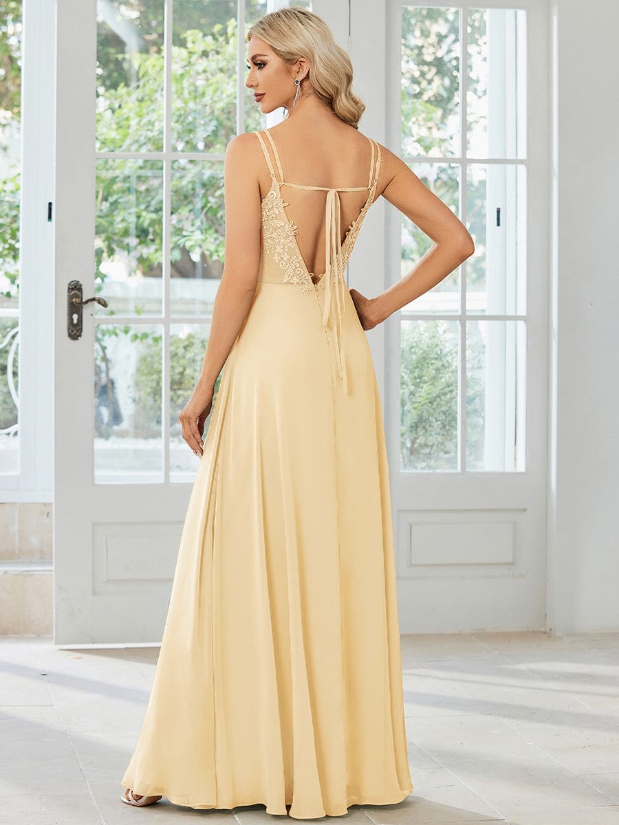 ever RUBY|Multiway Chiffon and Lace Open Back Bridesmaid Dress with Spaghetti Straps