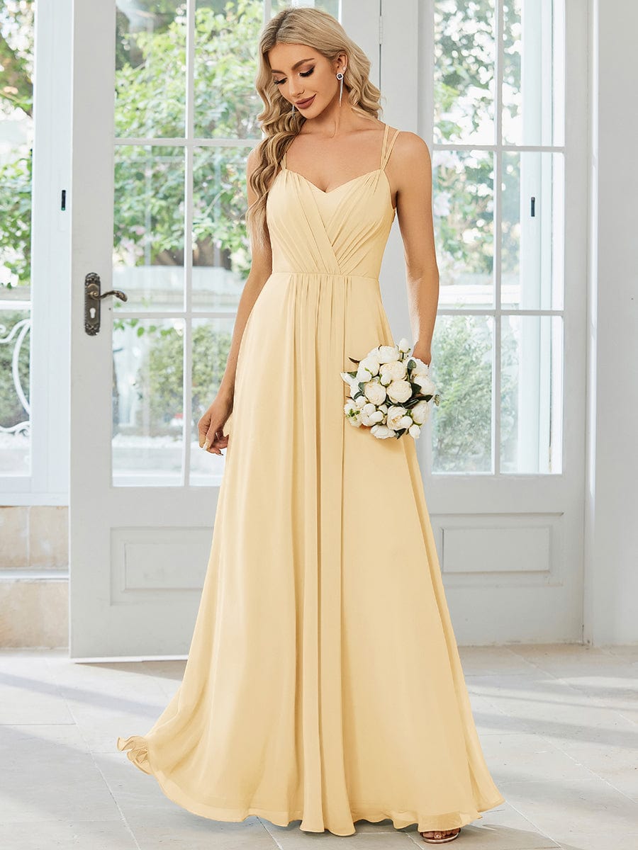 ever RUBY|Multiway Chiffon and Lace Open Back Bridesmaid Dress with Spaghetti Straps