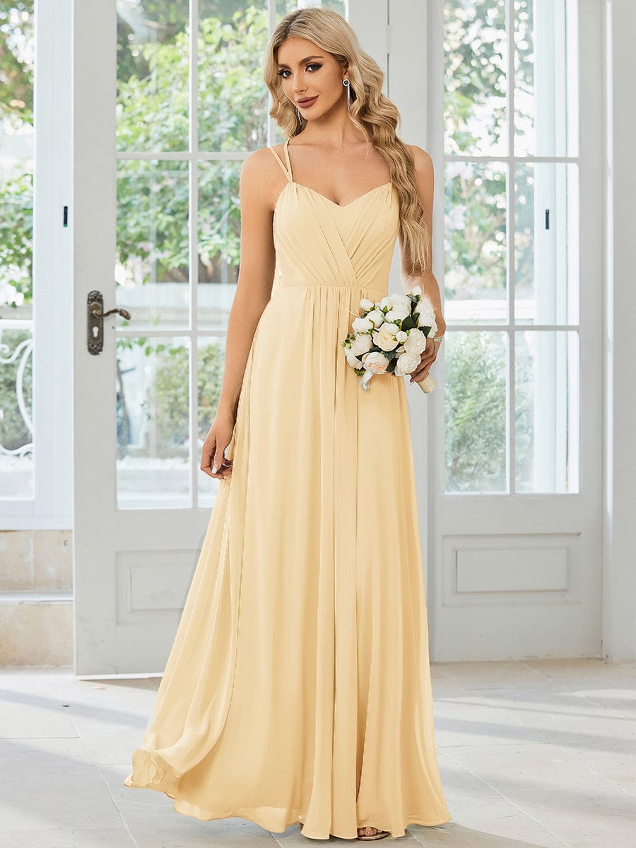 ever RUBY|Multiway Chiffon and Lace Open Back Bridesmaid Dress with Spaghetti Straps