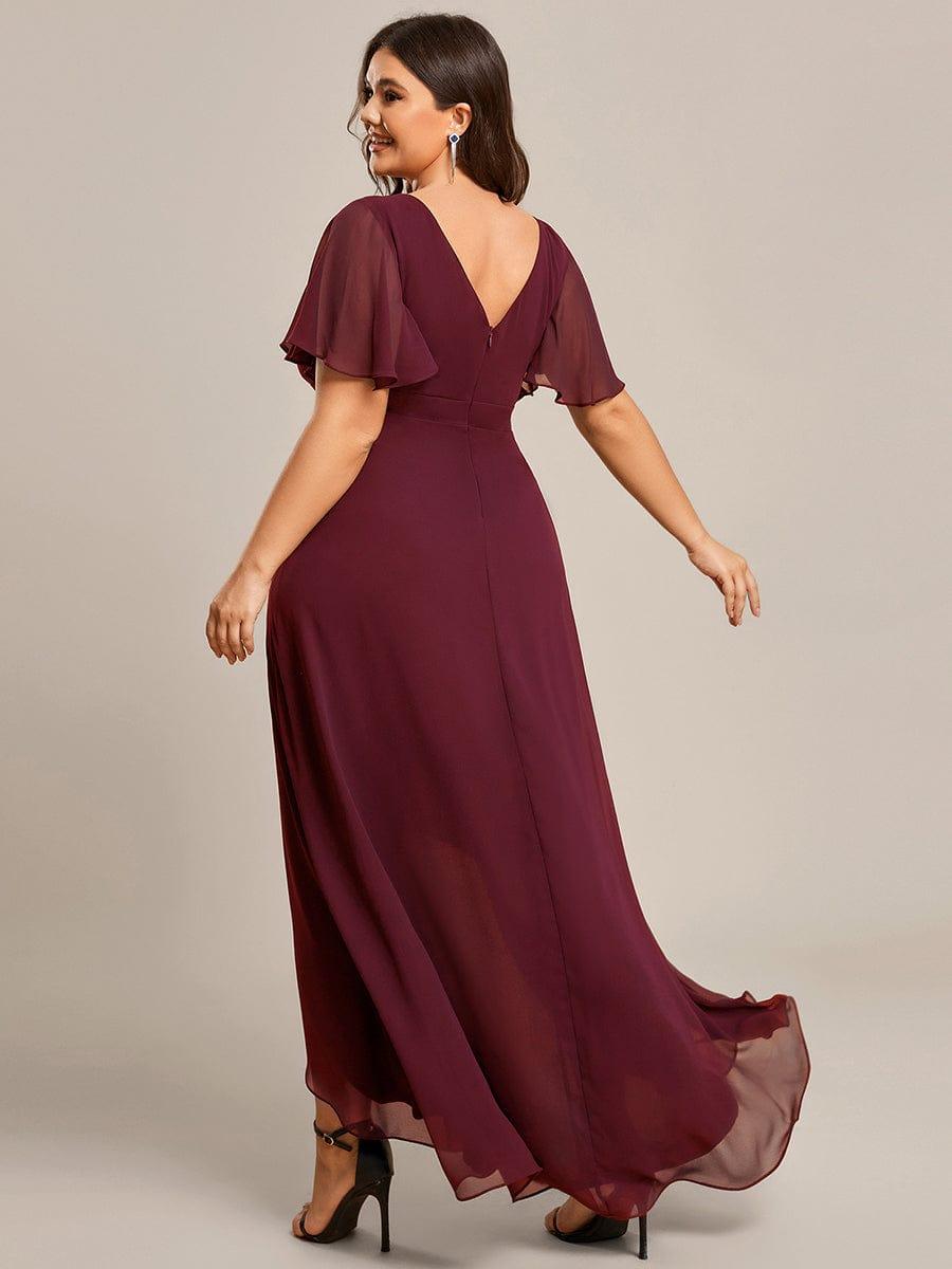 ever OREE|Charming Chiffon Bridesmaid Dress with Lotus Leaf Hemline(Final Sale)