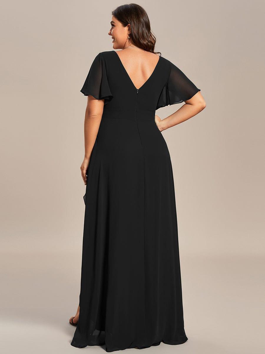 ever OREE|Charming Chiffon Bridesmaid Dress with Lotus Leaf Hemline(Final Sale)