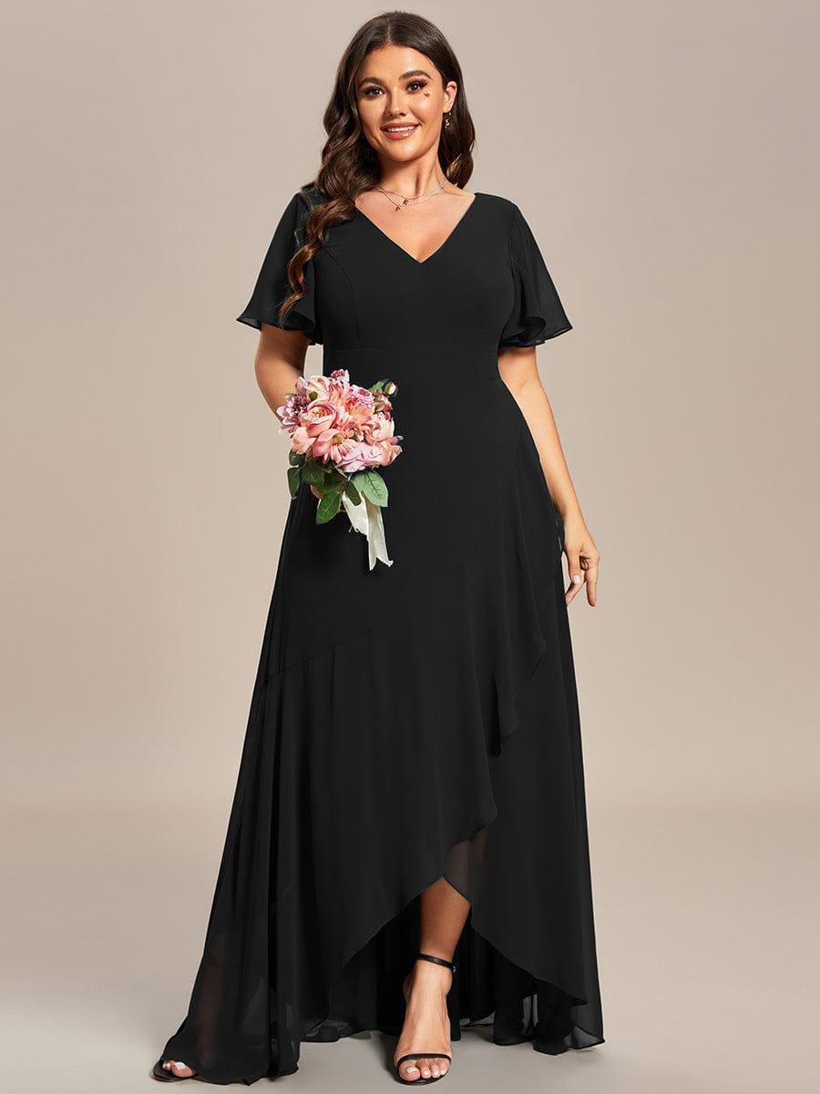 ever OREE|Charming Chiffon Bridesmaid Dress with Lotus Leaf Hemline(Final Sale)