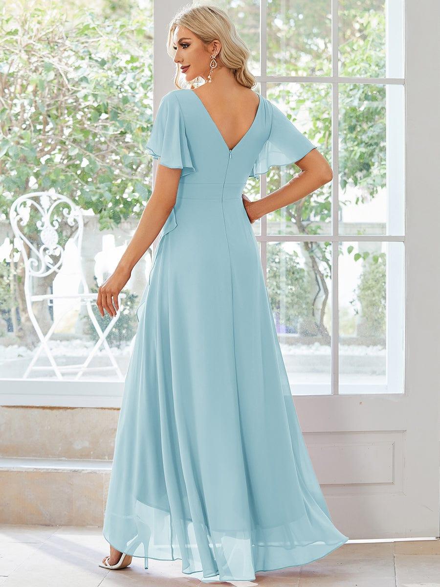 ever OREE|Charming Chiffon Bridesmaid Dress with Lotus Leaf Hemline(Final Sale)